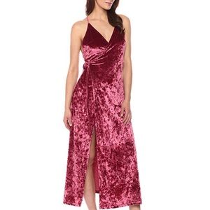 Crushed Velvet wrap dress